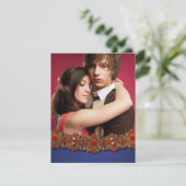 Save The Date Elégant Moyen Age Damask Photo Enregistrer La Date (Debout devant)