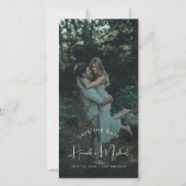 Save The Date Elegant Names Script Modern Wedding Photo Bookmark (Devant)