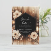 Save The Date Elégant Nature Rustique Mariage (Debout devant)