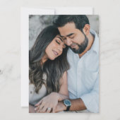 Save The Date Elegant Navy Blue Snowflake deux photos mariage (Dos)