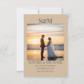 Save The Date Elegant Neutral Magnolia Floral Wedding (Dos)