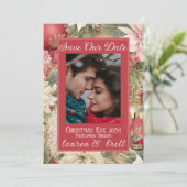 Save The Date Élégant Noël Soir Romantique Mariage photo (Debout devant)