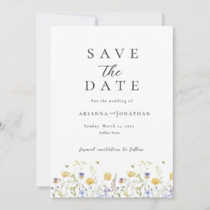Save The Date Elégant noir blanc Boho Photo Collage Mariage