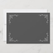 Save The Date Élégant Noir Deco | Mariage noir et blanc (Dos)