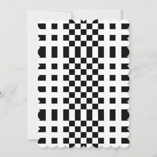 Save The Date Élégant noir et blanc moderne (Dos)