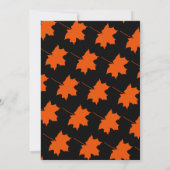 Save The Date Elégant noir Feuilles de automne Boho Chic Floral (Dos)