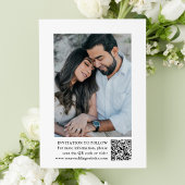 Save The Date Élégant noir floral Crest Monogramme Mariage photo