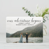 Save The Date Élégant Notre aventure commence Enregistrer la dat (Debout devant)