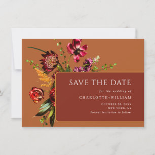 Save The Date Élégant Nouveau Jardin Fleurs Mariage
