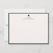 Save The Date Elegant Oak Stationery Note Card (Devant)