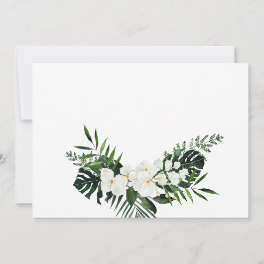 Save The Date Elégant Oasis Orchid Bohemian Green Mariage (Dos)