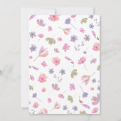 Save The Date Elégant oiseau floral 60e anniversaire de fête Inv (Dos)