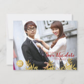 Save The Date Elégant or Bambou et double bonheur chinois (Devant)