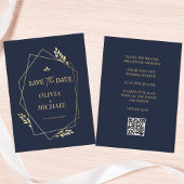 Save The Date Elégant Or Moderne QR Code Mariage Enregistrer La 