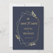 Save The Date Elégant Or Moderne QR Code Mariage Enregistrer La  (Devant)