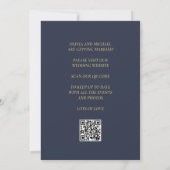 Save The Date Elégant Or Moderne QR Code Mariage Enregistrer La  (Dos)