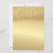 Save The Date Élégant paillettes dorées Bokeh Mariage Enregistre (Dos)