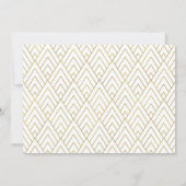 Save The Date Élégant paillettes dorées mariage changement de da (Dos)