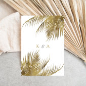 Save The Date Elégant Palm Tree Plage Tropical Mariage