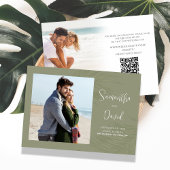 Save The Date Élégant Palm Vert Feuille Mariage