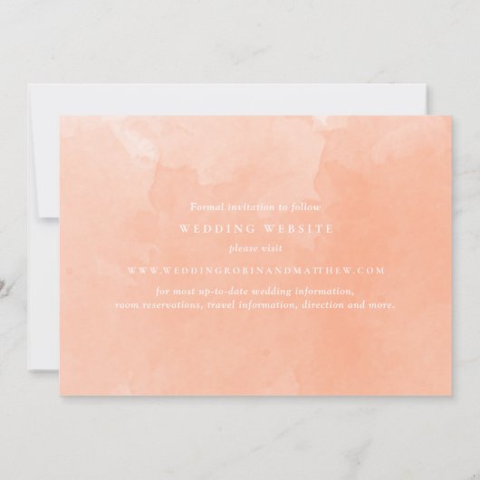 Save The Date Elegant PeachMonogram Wedding Calligraphy (Dos)