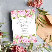 Save The Date Elégant Peony Aquarelle Floral Enregistrer la date