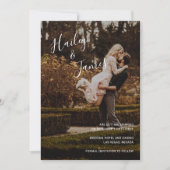 Save The Date Élégant Photo Mariage moderne (Devant)