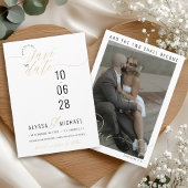 Save The Date Elegant Photo Modern Typography Christian Wedding