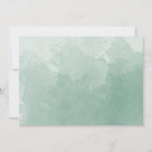 Save The Date Élégant Photo Pale Green Monogram Mariage (Dos)