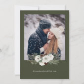 Save The Date Elégant Pine Photo Mariage d'hiver (Dos)