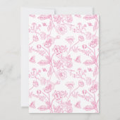 Save The Date Elegant Pink Chinoiserie Photo Wedding (Dos)