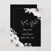 Save The Date Élégant Poppy Floral Chic Moderne Simple (Devant / Derrière)