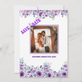 Save The Date Elegant purple flower (Devant)