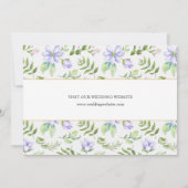 Save The Date Elégant Purple Garden Wedding Enregistrer La Date  (Dos)