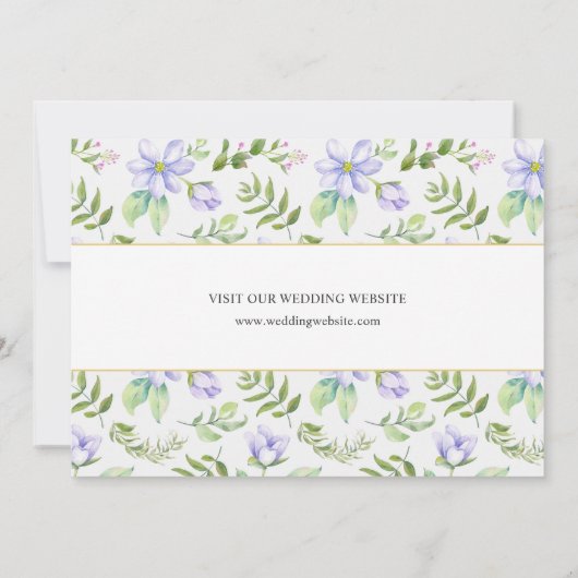 Save The Date Elégant Purple Garden Wedding Enregistrer La Date  (Dos)