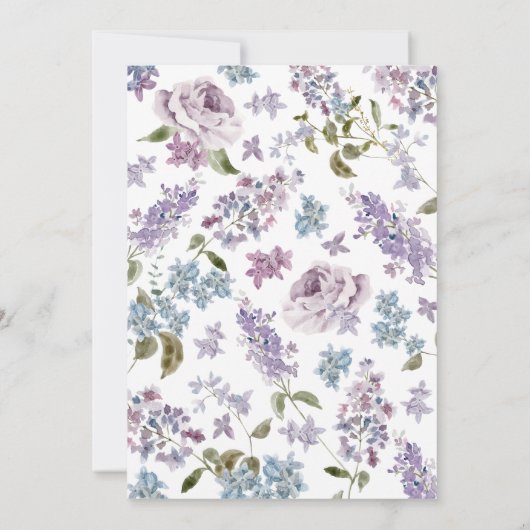 Save The Date Élégant Purple Lilac Enregistrer La Date (Dos)