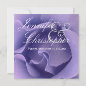 Save The Date Elégant PURPLE Rose mariage Enregistrer la date In (Dos)