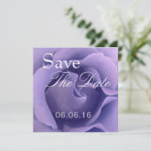 Save The Date Elégant PURPLE Rose mariage Enregistrer la date In (Debout devant)