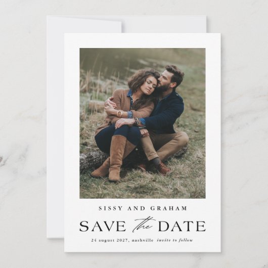 Save The Date Elégant QR Code 2 Mariage photo (Devant)