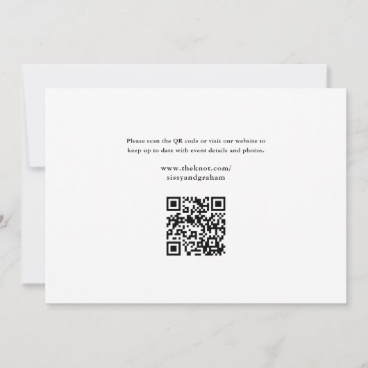 Save The Date Elégant QR Code 3 Mariage photo