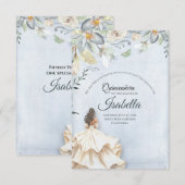 Save The Date Elegant Quinceanera 15th Birthday (Devant / Derrière)