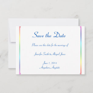 Save The Date Elégant Rainbow Floral Gay Wedding Enregistrer la 
