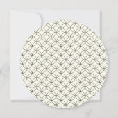 Save The Date Elégant Retro Black White Line Art Mariage Round (Dos)