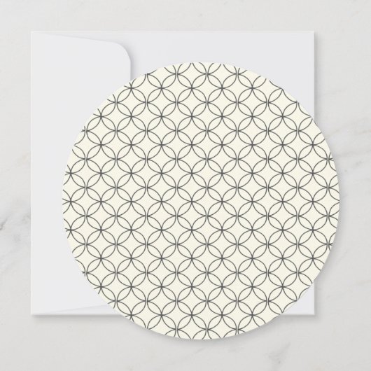 Save The Date Elégant Retro Black White Line Art Mariage Round (Dos)