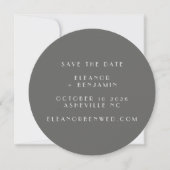 Save The Date Elégant Retro Black White Line Art Mariage Round (Devant)