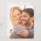 Save The Date Élégant romantique Couleur Script 1 Mariage photo (Devant)