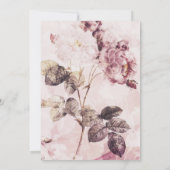 Save The Date Élégant Romantique Floral Roses Script Heart Photo (Dos)