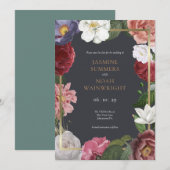 Save The Date Élégant Rose de pays classique Mariage floral (Devant / Derrière)