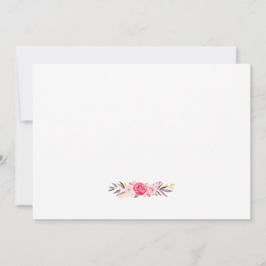 Save The Date Elégant Rose Gold Floral Wedding Enregistrer la da (Dos)