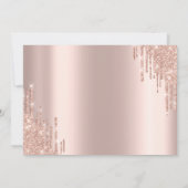 Save The Date Élégant Rose Gold Parties scintillant Drives Enreg (Dos)